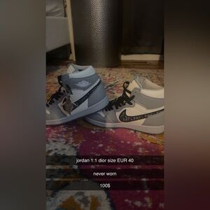 Jordan Gray and Black Sneakers